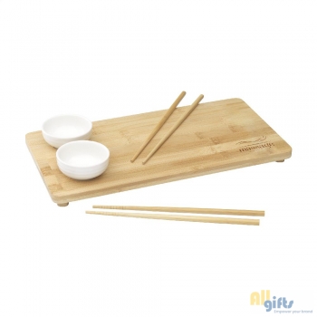 Bild des Werbegeschenks:Temaki Bamboo Sushi Tray Geschenkset