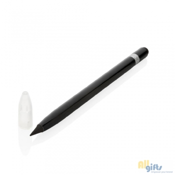 Bild des Werbegeschenks:Tintenloser Stift aus Aluminium mit Radiergummi