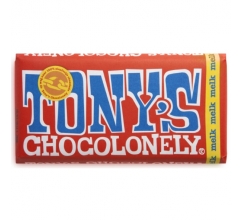 Tony's Chocolonely Melk chocoladereep, 180 gram bedrucken