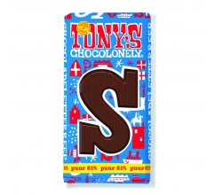 Tony's Chocolonely Puur chocoladeletter, 180 gram bedrucken