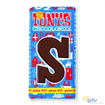 Bild des Werbegeschenks:Tony's Chocolonely Puur chocoladeletter, 180 gram