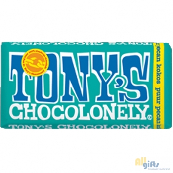 Bild des Werbegeschenks:Tony's Chocolonely Puur-Pecan-Kokos reep, 180 gram
