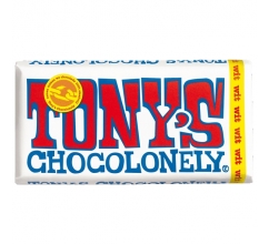 Tony's Chocolonely Wit chocoladereep, 180 gram bedrucken