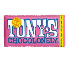Tony's Chocolonely Wit-Framboos-knetter, 180 gram bedrucken