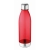 Trinkflasche Tritan 600 ml transparant rood