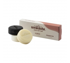 Unwaste Soap Set Seife, Peeling und Shampoo bedrucken