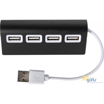 Bild des Werbegeschenks:USB-Hub aus Aluminium Leo