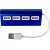 USB-Hub aus Aluminium Leo blauw