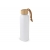 Wasserflasche mit Bambusdeckel 600ml wit