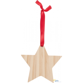 Bild des Werbegeschenks:Weihnachtsbaumanhänger aus Holz Caspian
