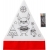 Weihnachtsmütze aus Non-Woven (80 gr/m²) Maryse rood/wit