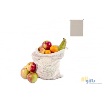 Bild des Werbegeschenks:Wiederverwendbare Lebensmitteltasche OEKO-TEX® Baumwolle 25x30cm