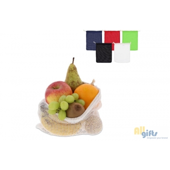 Bild des Werbegeschenks:Wiederverwendbare Lebensmitteltasche OEKO-TEX® Baumwolle 25x30cm