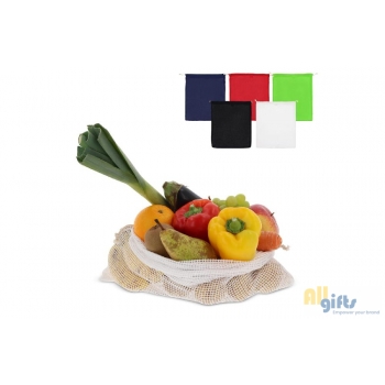 Bild des Werbegeschenks:Wiederverwendbare Lebensmitteltasche OEKO-TEX® Baumwolle 40x45cm