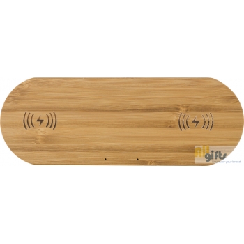 Bild des Werbegeschenks:Wireless Ladepad aus Bambus Tatum