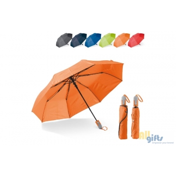 Bild des Werbegeschenks:Zusammenfaltbarer 22” Regenschirm mit automatischer Öffnung